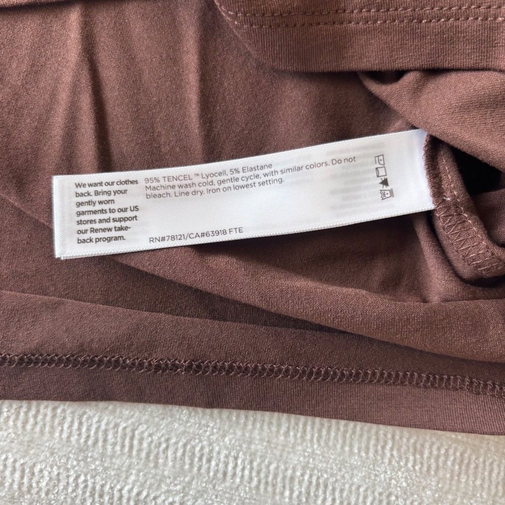 Eileen Fisher Brown Tencel Lyocell Boat Neck Long Sleeve Top XL - Picture 5 of 9